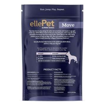 ELLEPET Move Hemp Mobility Chews for Small Dogs - 10mg Joint Support