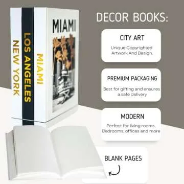 Native Villa Decorative Books Set of 3 for Home Decor