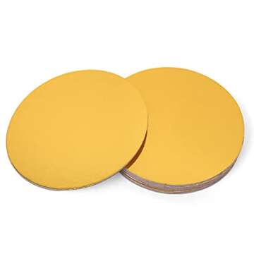 Elegant 4 Inch Gold Cake Boards for Mini Pastries