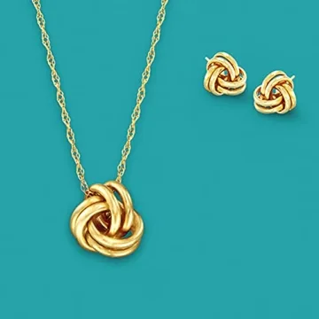 Buy Ross-Simons 14kt Yellow Gold Love Knot Jewelry Set