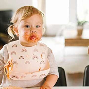 dpa Waterproof Silicone Feeding Bib - Easy Clean, Adjustable Fit