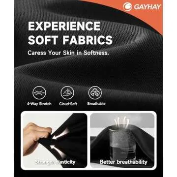 GAYHAY High Waisted Leggings for Women - Soft Opaque Slim Tummy Control Printed Pants for Running Cycling Yoga