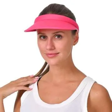 2 Pack Sports Visor Hats Women Men Clip On UV Protection Sun Visors Hat Summer Golf Beach Caps White...