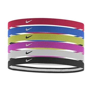 Nike Swoosh Sport Headbands 6pk, Assorted Colors, One Size