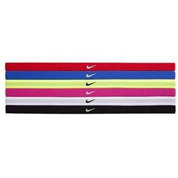 Nike Swoosh Sport Headbands 6pk, Assorted Colors, One Size