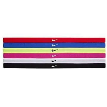 Nike Swoosh Sport Headbands 6pk, Assorted Colors, One Size