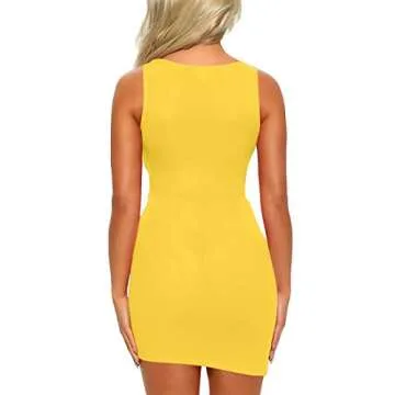 Mizoci Women's Sleeveless Cocktail Mini Ruched Dress