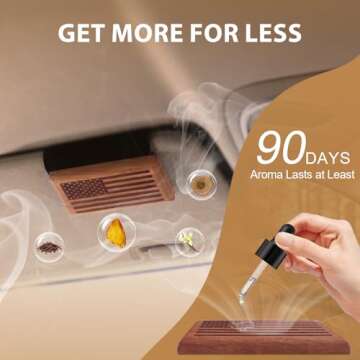 AirPurelle Car Air Freshener for Men – 90+ Days Car Fresheners Long Lasting – Wood Car Freshener...