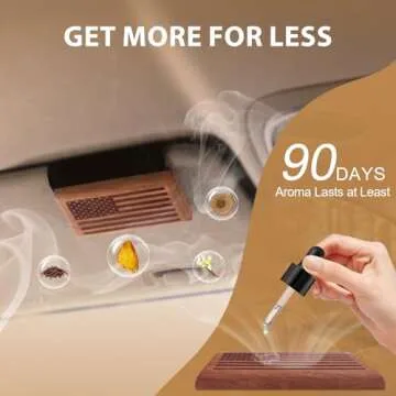 AirPurelle Car Air Freshener for Men – 90+ Days Car Fresheners Long Lasting – Wood Car Freshener...