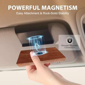 AirPurelle Car Air Freshener for Men – 90+ Days Car Fresheners Long Lasting – Wood Car Freshener with Amber Vanilla Scent – Includes 2x 8ML Essential Oil Refills – 0.27 FL OZ, Made in USA