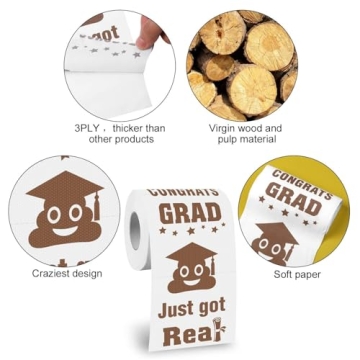Funny Graduation Toilet Paper for Celebrations and Decor