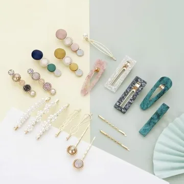 20 PCS Macaron Pearl Hair Clips Set for Fashion