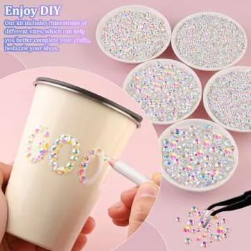 Sparkling 25000Pcs Rhinestones Kit for Crafting