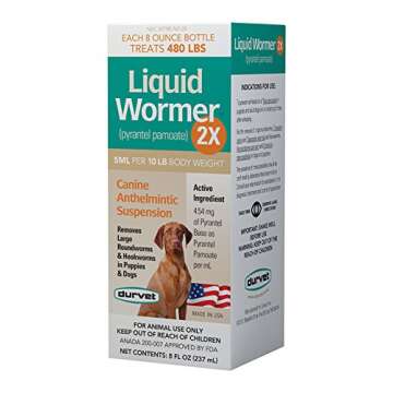 Durvet 2251171 Wormer-Double Strength Liquid Dog