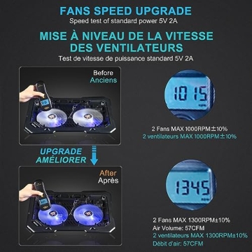 TopMate C302 Laptop Cooling Pad for Efficient Heat Management