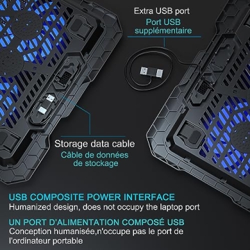 TopMate C302 Laptop Cooling Pad for Efficient Heat Management
