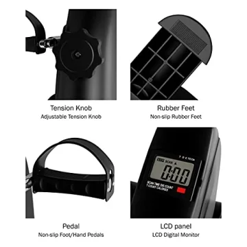 Compact Under Desk Bike for Home Use - Wakeman Fitness