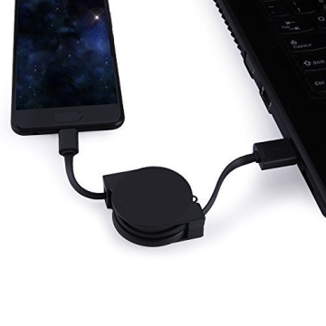 Retractable USB Type C Charger and Data Sync Cable