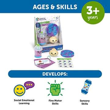 Learning Resources Bubble Tea Break! Sensory Fidget Activity Set, 19 Pieces, Ages 3+, Sensory Toys for Toddlers 1-3, Social Emotional Learning, SEL Skills, Calming Toys