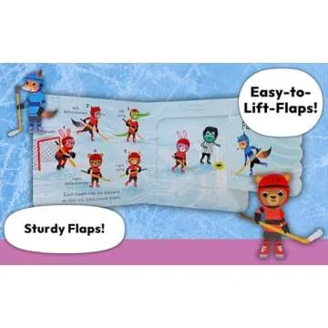 Let's Play Hockey! A Lift-a-Flap Board Book for Babies and Toddlers, Ages 1-4