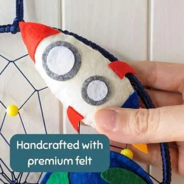 Kikiddo Astronaut Dream Catcher for Boys Bedroom or Girls Bedroom - Space Dream Catcher for Boys Room or Girls Room - Outer Space Room Decor for Boys or Girls - Space Wall Decor