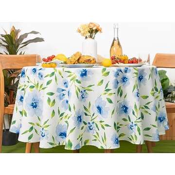 YiHomer Indoor Outdoor Tabletop for Spring Summer Decorations, Picnics and Dinner Parties - Stain an...