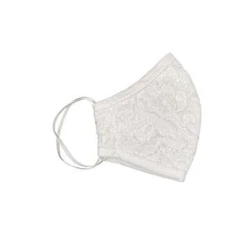 Pink Princess Face Mask - 100% Cotton Face Covering 2 Ply for Brides, Weddings - Made in USA (3, Whi...