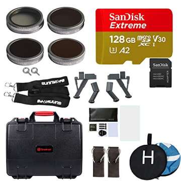 DJI Mavic 2 Zoom Fly More Combo Deluxe Bundle (3 Batteries, ND Filters Set, Charging Hub, Landing Pad, Extreme microSDXC Card and More)