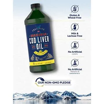 Carlyle Cod Liver Oil Liquid | 16 fl oz | Pack of 3 Bottles | Lemon Flavor | Norwegian | Non GMO, Gluten Free