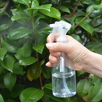 3Pcs Misting Spray Bottle, 200ml/6.8oz Plastic Clear Empty Container Hair Sprayer for Essential Oils Gardening Cleaning Travel Skin Care