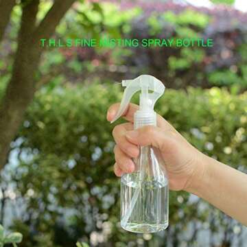 3Pcs Misting Spray Bottle, 200ml/6.8oz Plastic Clear Empty Container Hair Sprayer for Essential Oils Gardening Cleaning Travel Skin Care