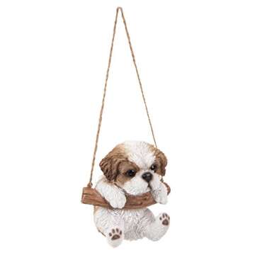 Hi-Line Gift Ltd 87704-A Shih Tzu Puppy Hanging Statue