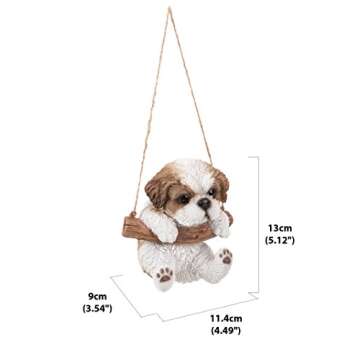 Hi-Line Gift Ltd 87704-A Shih Tzu Puppy Hanging Statue