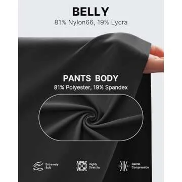 G4Free Maternity Wide Leg Pants with Pockets for Comfort