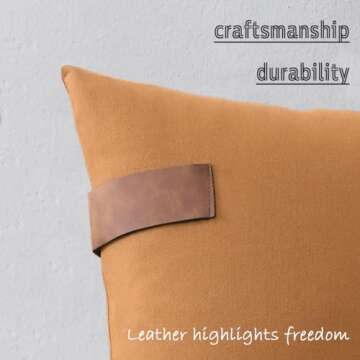 NordECO HOME Set of 2 Throw Pillow Covers - 100% Cotton Soft Decorative Outdoor Pillows Cushion Cove...