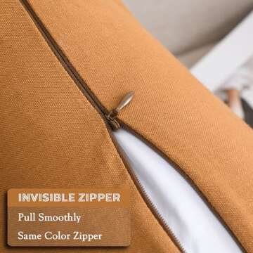 NordECO HOME Set of 2 Throw Pillow Covers - 100% Cotton Soft Decorative Outdoor Pillows Cushion Covers for Bed Home Decoration, 20 x 20, Brown Beige