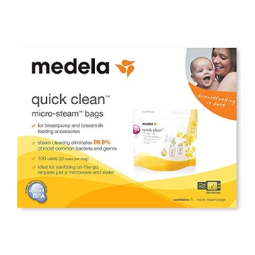 Medela Quick Clean Micro-Steam Bags for Easy Bottle Sanitizing