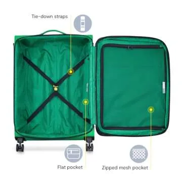 Benetton Color Block Expandable Luggage with Spinner Wheels