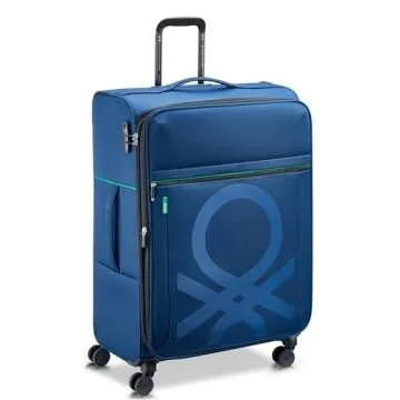 Benetton Color Block Expandable Luggage with Spinner Wheels