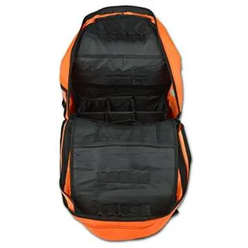 Lightning X First Responder EMT/EMS Backpack Stocked First Aid Supplies Kit B (Fluorescent Orange)