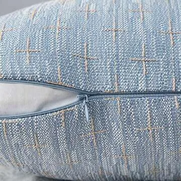 MIULEE Decorative Burlap Linen Pillow Covers for Home