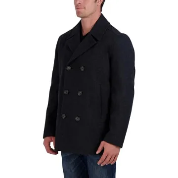 Classic Charcoal Peacoat for Men by Nautica