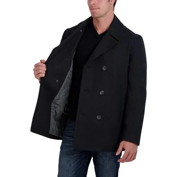 Classic Charcoal Peacoat for Men by Nautica