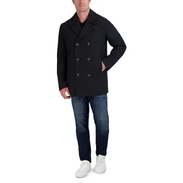 Classic Charcoal Peacoat for Men by Nautica