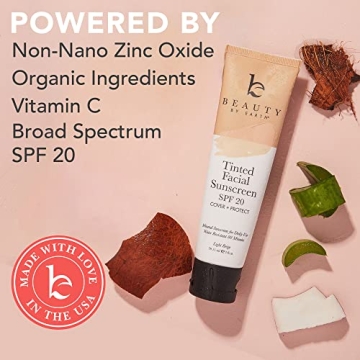 Organic Tinted Face Sunscreen - SPF 20 Natural Protection
