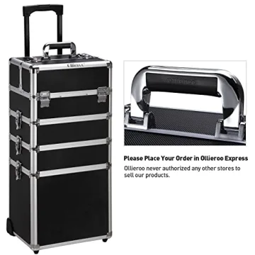 Ollieroo Rolling Cosmetic Makeup Case Trolley
