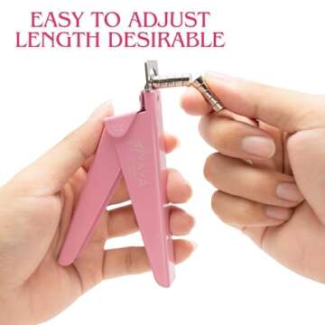 Yaya Acrylic False Nail Clippers with Magnets,Nail cutters for nail tips magnet, Nail Tip Cutter with Length Measurement, Acrylic Nail Cutter With Sizer Magnets, Manicure Tool for Salon Home Nail Art.