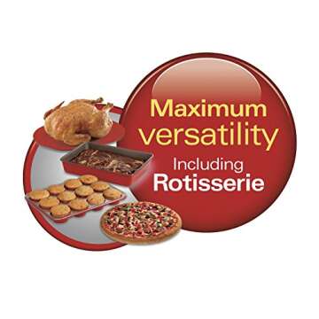 Hamilton Beach 31107D Convection Countertop Toaster Oven with Rotisserie, Extra-Large, Black and Stainless