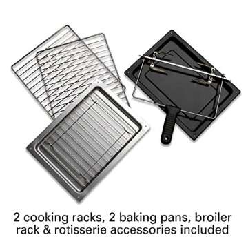 Hamilton Beach 31107D Convection Countertop Toaster Oven with Rotisserie, Extra-Large, Black and Stainless