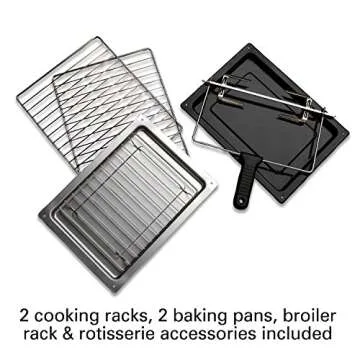 Hamilton Beach 31107D Convection Countertop Toaster Oven with Rotisserie, Extra-Large, Black and Stainless